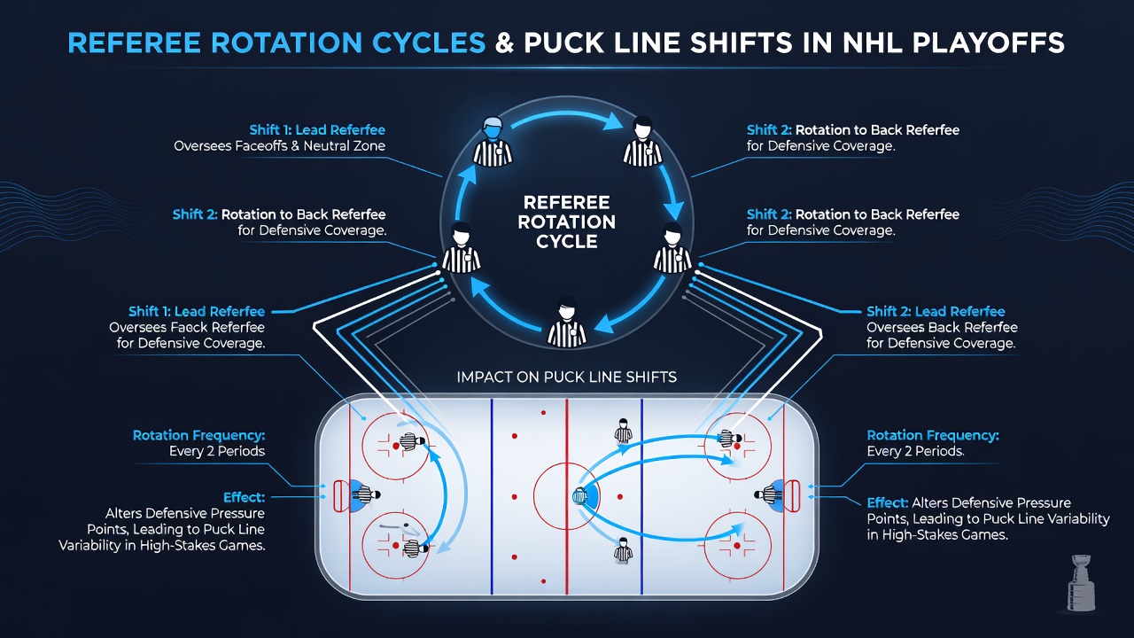 Datenanalyse von Puckline-Verschiebungen während NHL-Playoffs mit Diagrammen und Statistiken